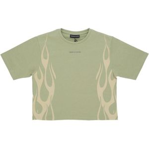 Vision OF Super, Dames, Tops, Groen, Maat: S Lame,