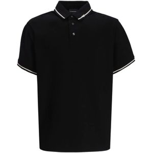 Emporio Armani, Heren, Tops, Zwart, Maat: S Katoen,