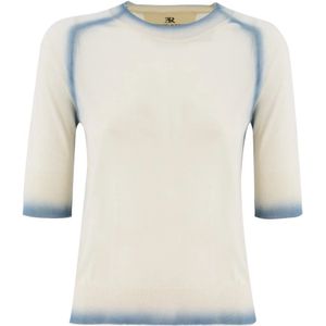 Ermanno Scervino, Dames, Truien, Wit, Maat: L Katoen,