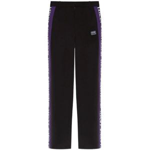 Versace Jeans Couture, Dames, Broeken, Zwart, Maat: S Poliester,