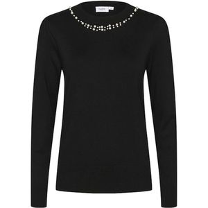 Saint Tropez - Temmasz Pullover - Cardigan - Zwart - 80% Viscose 20% Polyamide