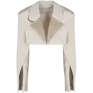 The Mannei, Dames, Jassen, Beige, Maat: M Zijde,