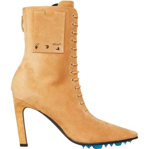 Off White, Dames, Schoenen, Beige, Maat: 38 EU Suède,