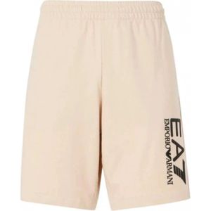 Emporio Armani Ea7, Heren, Overhemden, Beige, Maat: L Katoen,