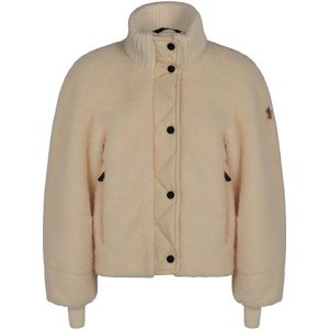 Moncler, Dames, Jassen, Beige, Maat: M Wol,