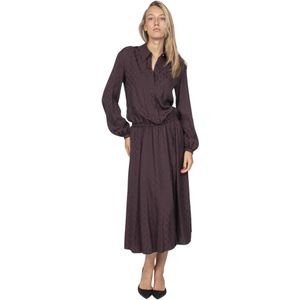 Roberto Cavalli, Dames, Jurken, Bruin, Maat: XS Zijde,
