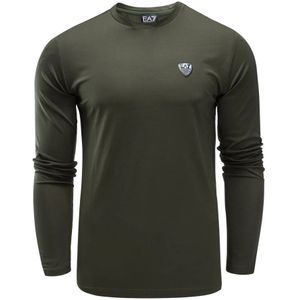 Emporio Armani Ea7, Heren, Tops, Groen, Maat: M Viscose,