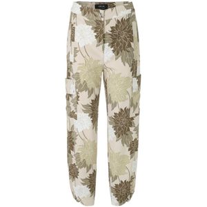 Marc Cain, Dames, Broeken, Veelkleurig, Maat: L Poliester,