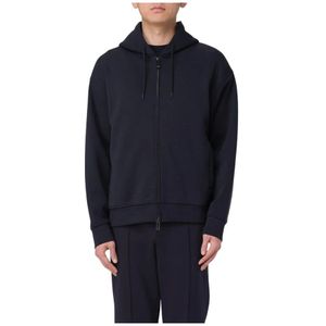 Emporio Armani, Heren, Sweatshirts & Hoodies, Blauw, Maat: S