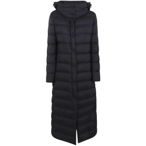 Herno, Dames, Mantels, Zwart, Maat: 2XS Nylon,