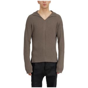 Rick Owens, Heren, Truien, Grijs, Maat: M Wol,