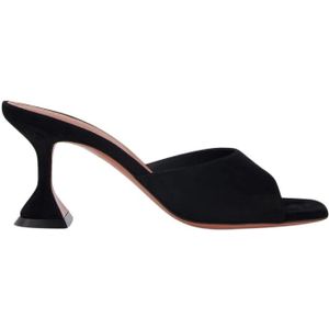 Amina Muaddi, Dames, Schoenen, Zwart, Maat: 35 EU Leer,