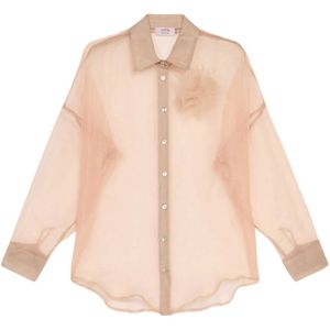 Oltre, Dames, Blouses & Shirts, Roze, Maat: S Poliester,