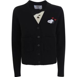 Sun68, Dames, Truien, Zwart, Maat: S Wol,