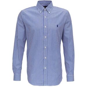 Polo Ralph Lauren - Overhemd - Blauw - Katoen - Verfijnd Gestreept