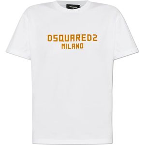 Dsquared2, Dames, Tops, Wit, Maat: 2XS Velours,