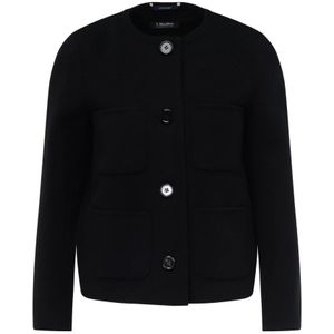 Max Mara, Dames, Jassen, Zwart, Maat: XS