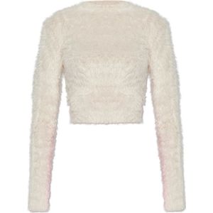 Balenciaga, Dames, Truien, Beige, Maat: S Polyamide,