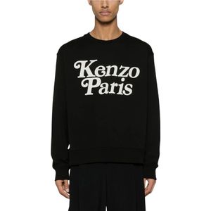 Kenzo, Heren, Sweatshirts & Hoodies, Zwart, Maat: XL Katoen,