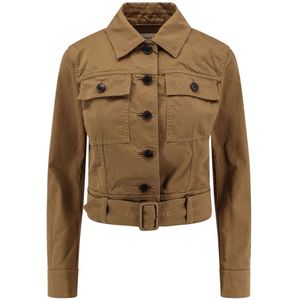 Saint Laurent, Dames, Jassen, Beige, Maat: M Katoen,