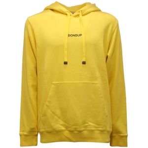 Dondup, Heren, Sweatshirts & Hoodies, Geel, Maat: S Katoen,