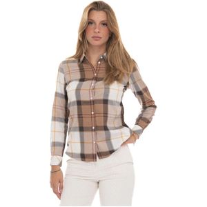 Barbour, Dames, Blouses & Shirts, Beige, Maat: S Katoen,