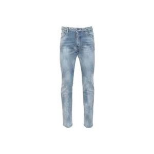 Dsquared2 Slim-fit Jeans met Gewassen en Verouderde Look , Blue , Heren , Maat: L