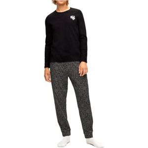 Hugo, Heren, Nachtkleding & Lounge, Zwart, Maat: L Katoen,