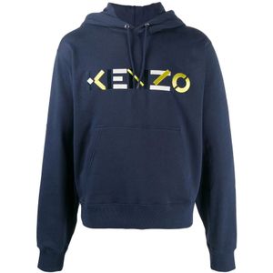 Kenzo, Heren, Sweatshirts & Hoodies, Blauw, Maat: S