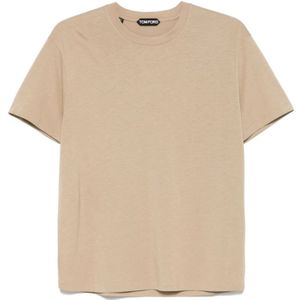Tom Ford, Heren, Tops, Beige, Maat: M Katoen,