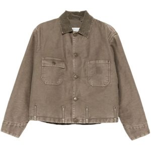 Maison Margiela, Dames, Jassen, Bruin, Maat: XS Corduroy,