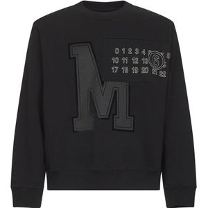 MM6 Maison Margiela, Heren, Truien, Zwart, Maat: S Katoen,