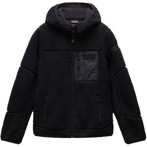 Napapijri, Heren, Jassen, Zwart, Maat: XS Fleece,