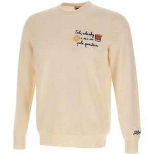 MC2 Saint Barth, Heren, Truien, Wit, Maat: S