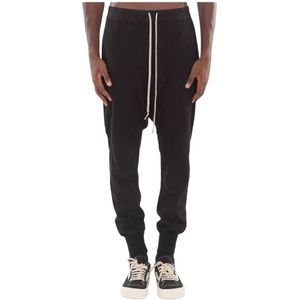 Rick Owens, Heren, Broeken, Zwart, Maat: M Jersey,