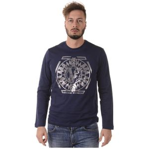 Versace Jeans Couture, Heren, Tops, Blauw, Maat: XL