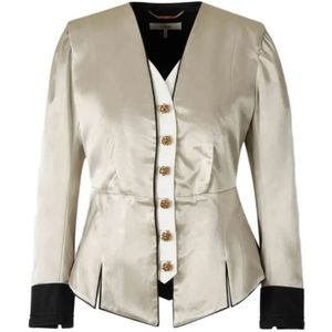 Chloé, Dames, Jassen, Grijs, Maat: M Wol,