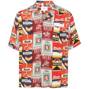 Rhude, Heren, Overhemden, Veelkleurig, Maat: L Zijde,