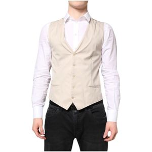Dolce & Gabbana - Kostuum - Beige - Heren - Formele Jurk Vest