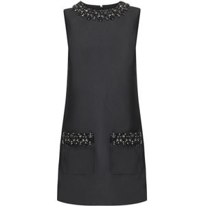 Self Portrait, Dames, Jurken, Zwart, Maat: XS Leer,