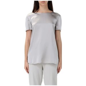 Max Mara, Dames, Blouses & Shirts, Grijs, Maat: S Zijde,