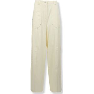 Max Mara, Dames, Broeken, Wit, Maat: M Wol,