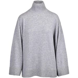 Elisabetta Franchi, Dames, Truien, Grijs, Maat: XS Wol,