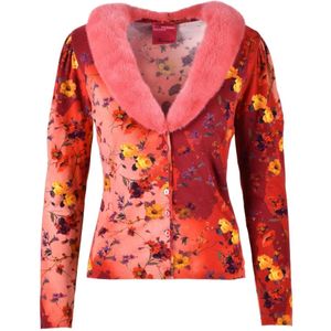 Blumarine, Dames, Truien, Rood, Maat: S Viscose,