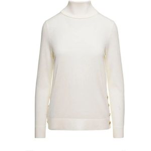 Michael Kors, Dames, Truien, Wit, Maat: L Wol,