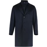 Hugo - Regular-fit Jas - Marineblauw - Wol-Cashmere - Uitneembaar Binnenvest