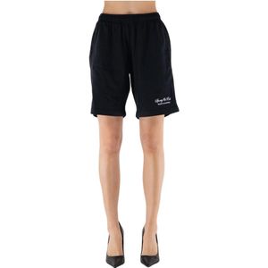 Sporty & Rich, Dames, Korte broeken, Zwart, Maat: XS Katoen,