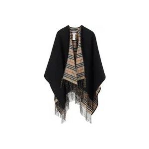 Burberry Omkeerbare Wollen Cape/Poncho , Multicolor , Dames , Maat: ONE Size