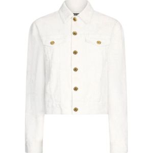 Roberto Cavalli, Dames, Jassen, Wit, Maat: 2XS Katoen,