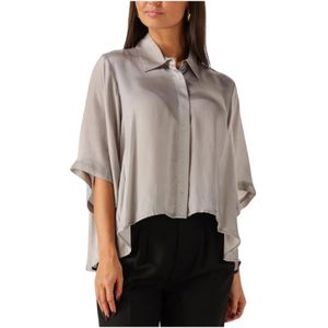 Est'Seven, Dames, Blouses & Shirts, Grijs, Maat: XS Viscose,